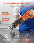 Corded Reciprocating Saw 7.5A 2800SPM Variable Speed W/ Blades & Carry Bag. Fixed Price $80.99.