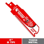 4 In. 8 Tpi Steel Demon Carbide Reciprocating Saw Blade For Thick Metal Cutting. Fixed Price $11.01.