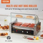 Hot 7 Rollers 18 Dogs Capacity 1050W Stainless Sausage Grill. Fixed Price $156.04.