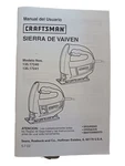 Sears Craftsman Tool Sabre Saw 135.17240, 135.17241 Owners Guide Booklet Leaflet. Fixed Price $14.50.