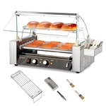 Hot Dog 1050W, 7 Rollers 18 Grill Cooker Machine W/cover. Fixed Price $135.99.