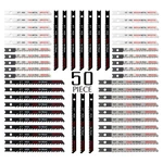 50PCS U-shank Jigsaw Blades Set With Storage Case, Contractor Assorted,black. Fixed Price $30.05.