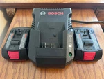 Genuine Bosch BC660 Lithium Ion Battery Charger W/2 BAT609 18V Batteries. Fixed Price $44.99.