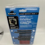 Task Tools 09962 Universal Shank Jig Saw Blade Set With Pouch, 20-PIECE. Fixed Price $14.40.