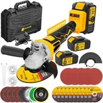 Jexugk Cordless Angle Grinder Set With 2 Battery Motor Metal 10X5" Wheel. Fixed Price $79.20.