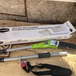8-INCH 40V Pole Saw Attachment PS40A00 With Extra Extension & Harness Strap. Fixed Price $69.00.