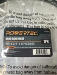 Powertec Band Saw Blade 105" 3/8" Tpi High Carbon Steel 13204X. Fixed Price $17.99.