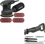280W Orbital Sander & 6A Reciprocating Saw With 15 Discs For Diy Projects. Fixed Price $99.99.