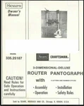 Deluxe Router Pantograph Operators Manual Fits 1978 Craftsman 3D 335.25187. Fixed Price $19.97.