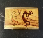 Vintage Sky West Belt Buckle Brass Wood Kokopelli Inlay Hopi Navajo New Mexico. Fixed Price $38.88.