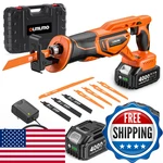 Olmlmo Reciprocating Saw Cordless 8 Blades 2 X 4.0AH Battery Brushless Motor. Fixed Price $137.91.