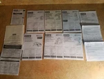 (7) Ryobi Manual Lot - Reciprocating, Drill Driver, Job Plus, Battery (one+). Fixed Price $17.00.