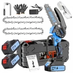 6 Inch Blue Mini Chainsaw 21V Cordless Electric Handheld With Batteries. Fixed Price $28.86.