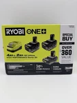 Ryobi One+ 18V Lithium High Performance Starter Kit Batteries & Charger PSK108SB. Fixed Price $164.99.