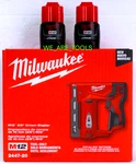 New Milwaukee 2447-20 M12 Cordless Compact 3/8" Crown Stapler, 2) 1.5 Ah Battery. Fixed Price $158.97.