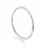 Solid Sterling Silver Ring Midi Thin Stacking, 1MM Polished Band, Sizes To 14. Fixed Price $9.95.