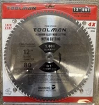 TOOLMAN12" 80T 1"CIRCULAR Saw Blade Premium For Wood Metal Works 4X STH026. Fixed Price $29.73.