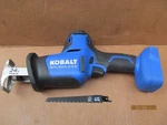 Kobalt Brushless 24V 1-HANDED Reciprocating Saw KRS-124B-03 W/ Blade. Fixed Price $59.95.