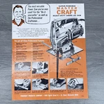 Vtg Master Craft Sabre Jig Saw Brochure Heavy Duty Tool Specifications Details. Fixed Price $8.99.