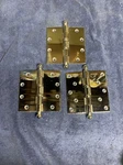 3 Stanley Door Hinges 5" X Ball Tip Polished Chrome Finish Bearing Nos. Fixed Price $59.99.