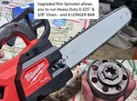Rim Sprocket Fits Top Handle 2826-20 Milwaukee M18 Fuel Chainsaw 16-20" Bar!!. Fixed Price $89.99.