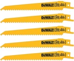 6-PAK Dewalt DW4802 6" Tpi Reciprocating Wood Saw Blades Bi-metal. Fixed Price $11.99.