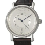 Chronoswiss Kairos CH2823 Silver Automatic Men Watch Brown Band 38MM. Fixed Price $2080.00.