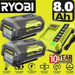 2X Battery & Charger For Ryobi 40V With Led Lithium-ion 40-VOLT OP406VNM OP40602. Fixed Price $96.00.