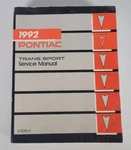 1992 Gm Pontiac Trans Sport Van Service Shop Manual S-9210-U Vtg. Fixed Price $13.97.