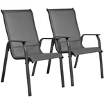 Set Of 2 Patio Dining Chairs Stackable Outdoor Furniture For Garden Lawn. Fixed Price $59.99.