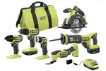 Ryobi One+ 18V Cordless 6-TOOL Combo Set (PCL1600K2) Open Box. Fixed Price $489.98.