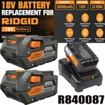 2PACK For Ridgid R840085 8.0AH Lithium-ion Battery Charger 18VOLT R840087. Fixed Price $64.00.