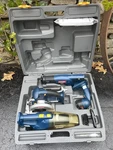 Ryobi 18V Combo Kit W/ Case Hand Vac,circular Saw,reciprocating & Flashlight. Fixed Price $39.95.