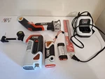 Vpx Reciprocal Saw, Compressor, Flashlight, 1 Batterie & Chargers Works. Fixed Price $60.00.