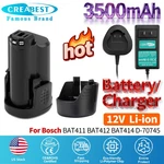 12V Li-ion Battery/charger For Bosch BAT411 BAT412 2607336863 D-70745 3500MAH. Fixed Price $50.90.