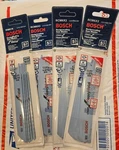 Lot Of 4 Bosch Reciprocating Saw Blades, 5 Pack Heavy Metal. Fixed Price $59.00.
