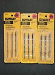 (9) Dewalt Jig Saw DW3710H Fine Smooth Finish Wood Cutting Blades, 10TPI 4". Fixed Price $22.99.