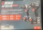 Senix Drill/ Impact Driver Combo Set With Charger And Batteries. Fixed Price $110.00.