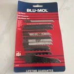 Blu-mol 12 Piece Jig Saw Blades Assortment 1/4 Shank, 6436 Made In Usa Nos. Fixed Price $23.98.
