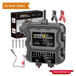Smart Bank Waterproof Marine Battery Charger 12V 10A, Dual Charging Capability. Fixed Price $145.49.