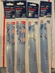 Lot Of 4 Bosch Reciprocating Saw Blades, 5 Pack Heavy Metal RCM9X2, RM918. Fixed Price $59.00.