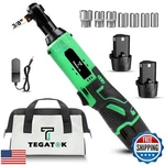 Tegatok Cordless Electric Ratchet Wrench Set, 40FT-LBS (45N.M) 3/8". Fixed Price $55.99.