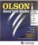 Olson Band Saw Blade 71-3/4" 72" Inch X 1/8", 14T, Delta 28-140, 11" Shopsmith. Fixed Price $18.99.