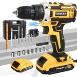 Electric Drill Power Cordless Screwdriver Tools Set W/ Battery. Fixed Price $27.99.