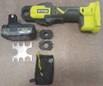 Ryobi Pex Crimp Ring Press Tool P661 W/4AH Battery. Fixed Price $224.99.