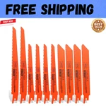 10-PIECE Reciprocating Saw Blades 6 & 8 Inch Wood Metal Cutting Pre. Fixed Price $6.87.