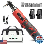 Tegatok Cordless Electric Ratchet Wrench Set, 40FT-LBS (45N.M) 3/8". Fixed Price $55.99.