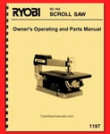 Ryobi Scroll Saw Jig Model SC-160 Owner Instruction & Parts Manual 1197. Fixed Price $17.50.