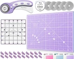 Set - 45MM Fabric Cutter, Replacement Blades, A4 Cutting Mat, Acrylic Ruler. Fixed Price $31.99.