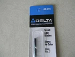 Delta 40-519 Dozen 11.5 Tpi Scroll Saw Blades (7-18). Fixed Price $17.00.
